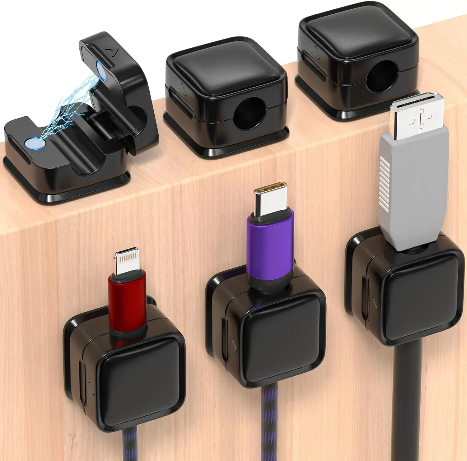Car Cable Organizer - Mini kabelorganizer, magnetische kabelhouder, gladde, verstelbare