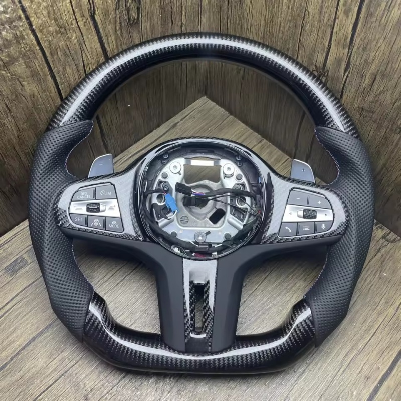 Car Accessories For Steering Wheel - Auto stuurwiel carbon fiber leder voor