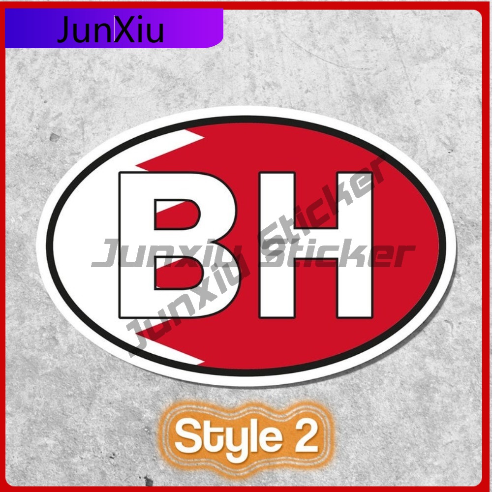 Bahrein BH Sticker Ovale Vlag  - Car Accessories Bahrain recensie en prijs
