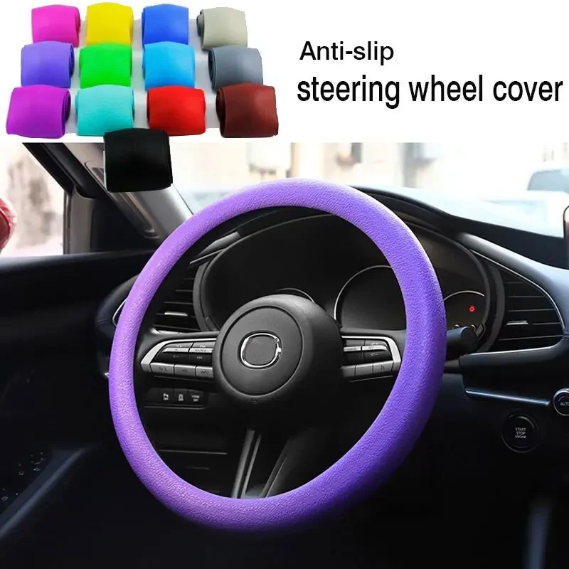 Auto siliconen stuurhoes Zacht - Car Accessories For Steering Wheel recensie en prijs