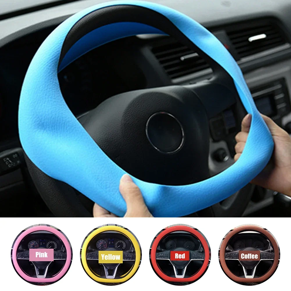 Auto siliconen stuurhoes Zacht - Car Accessories For Steering Wheel recensie en prijs