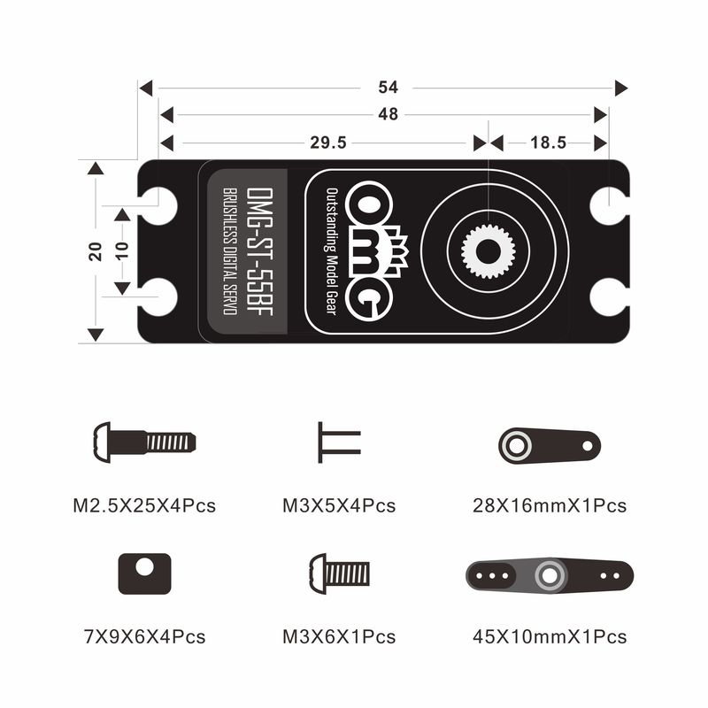 Omg 50kg Servomotor Omg-St-55b - Car Accessories Omg recensie en prijs