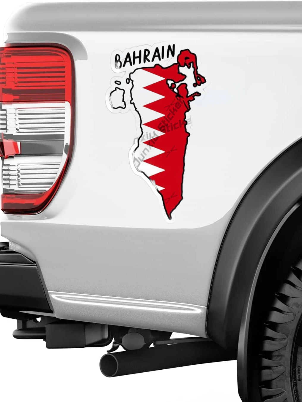Bahrain Omtrek Met Vlag Vinyl  - Car Accessories Bahrain recensie en prijs