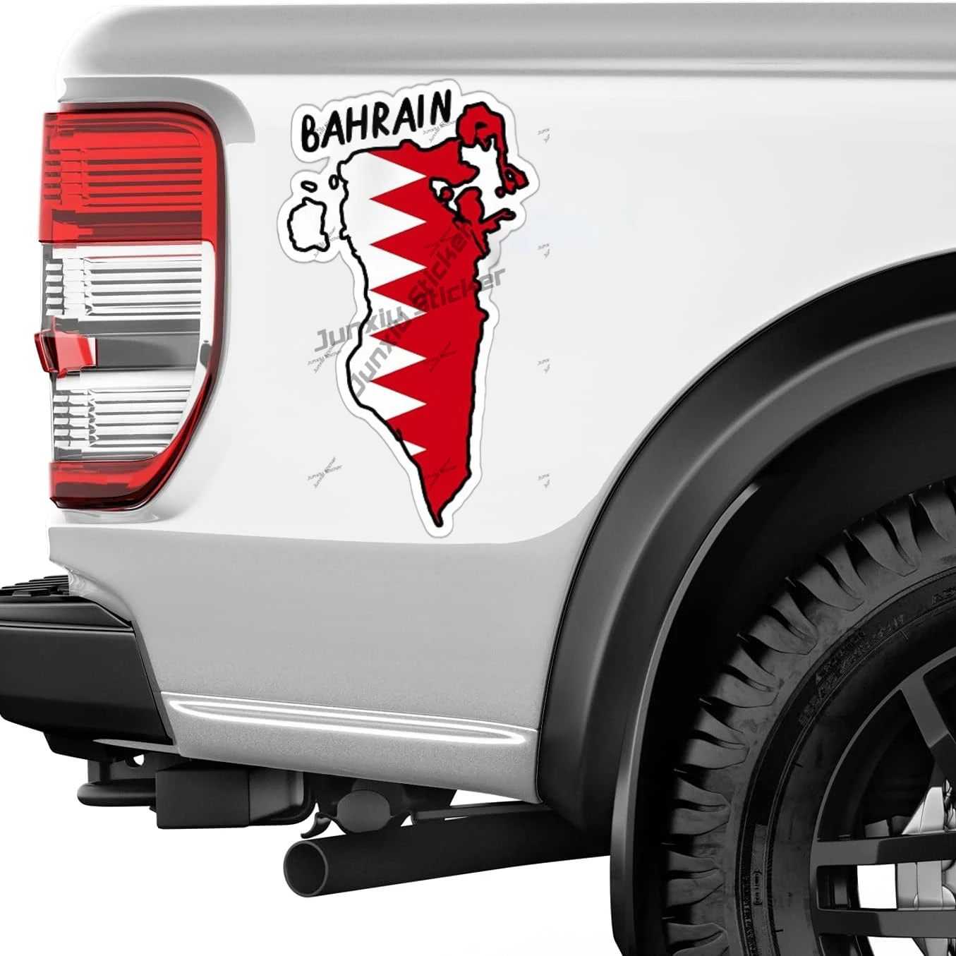 Bahrain Omtrek Met Vlag Vinyl  - Car Accessories Bahrain recensie en prijs